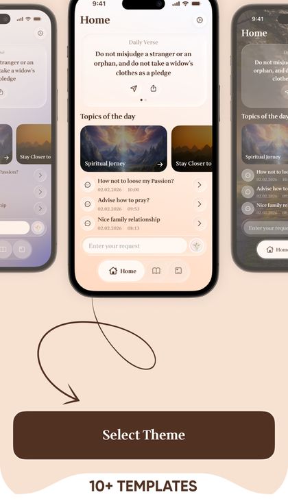 Choice of colour themes for the app