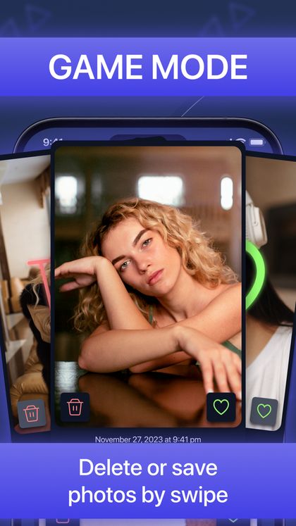 Swipe mode for reviewing photos